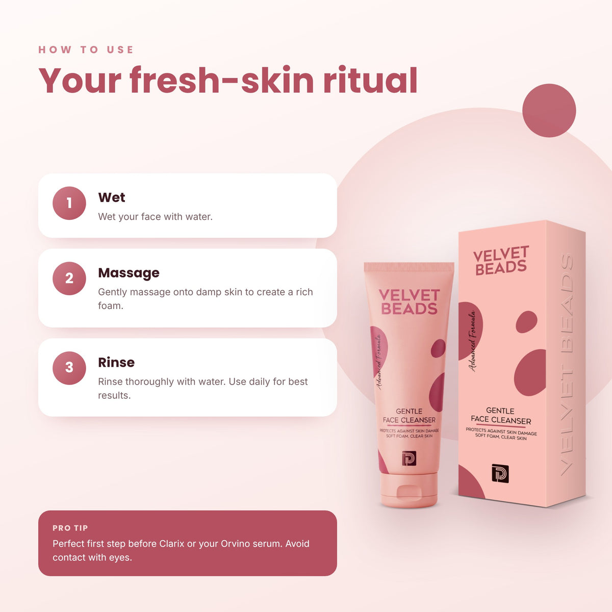Velvet Beads Gentle Face Cleanser